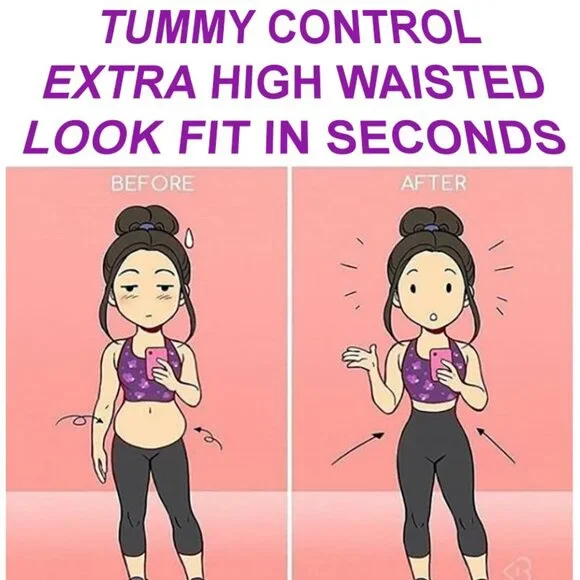 Very high elastic waist band fleece leggings - Picture 4 of 6